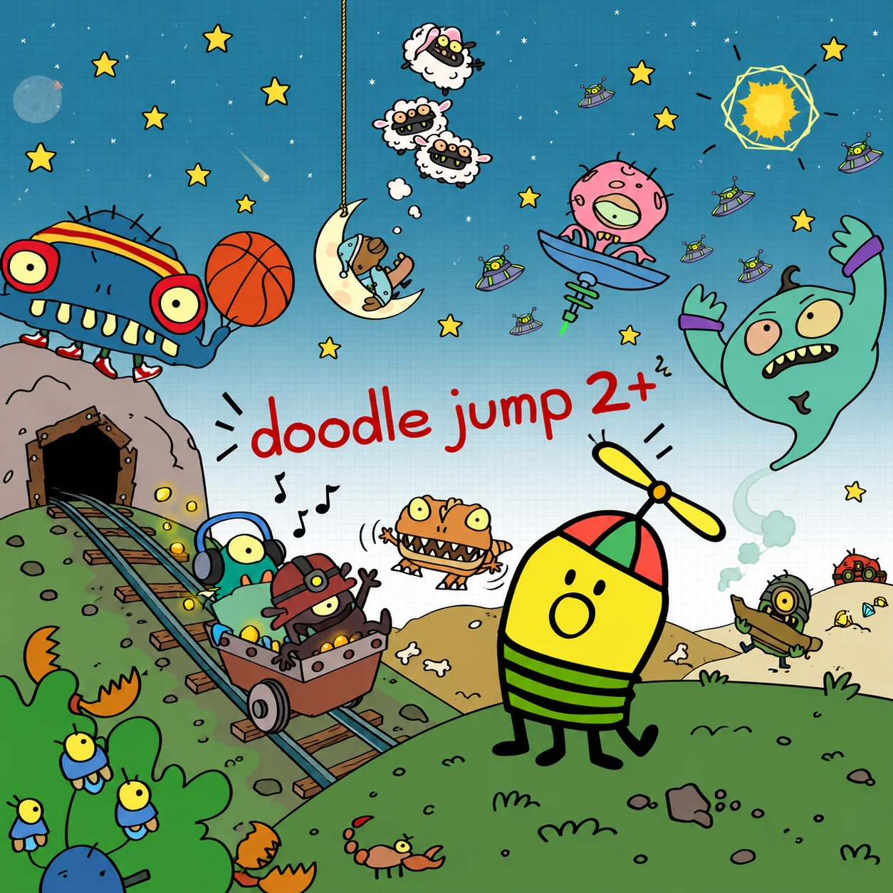 Play Doodle Jump 2 online